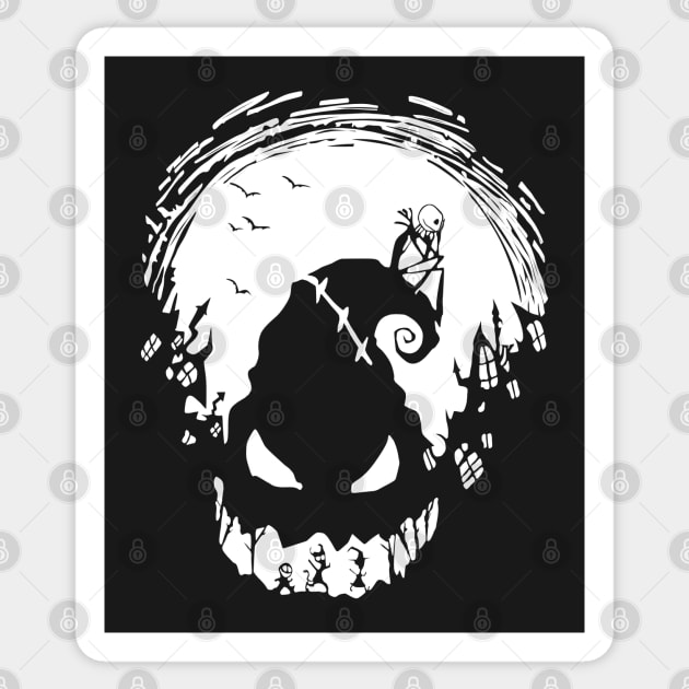 Nightmare before Christmas minimal Sticker by Nykos